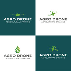 Agro drone vector logo design