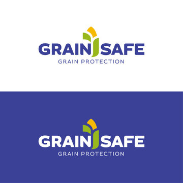 Grain safe corn icon logo design