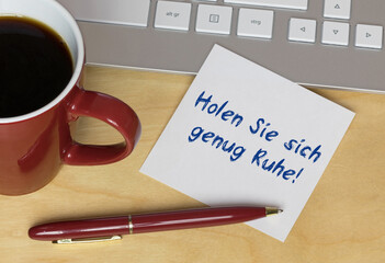 Holen Sie sich genug Ruhe!