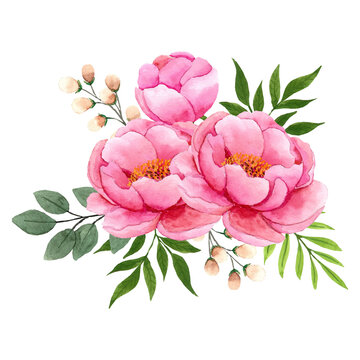 Beautiful Flower, floral bouquet Clip art Element Transparent Background