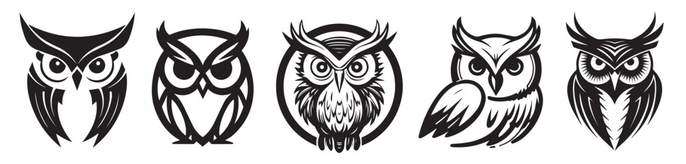 Owl vector silhouette illustration