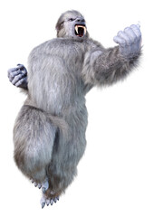 Fototapeta premium 3D Rendering Snow Beast on White