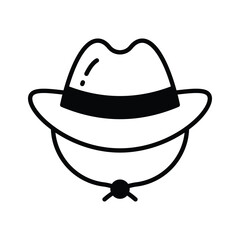 An amazing icon of hat in editable style isolated on white background