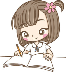 girl reading a book