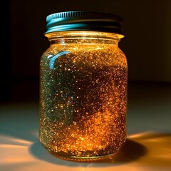 Glitter in a jar