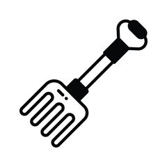 Check this beautifully designed vector of gardening tool, icon of farming fork