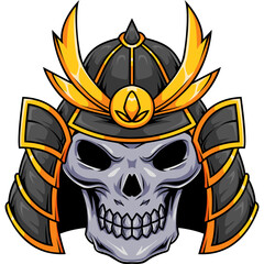 japan skull mascot character