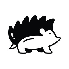 Creatively designed icon of hedgehog in editable style, easy to use and download
