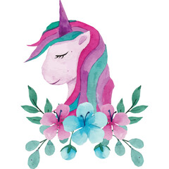 Unicorn Clip art Element Transparent Background