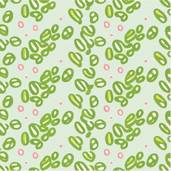 cute simple mung bean pattern, cartoon, minimal, decorate blankets, carpets, for kids, theme print design
