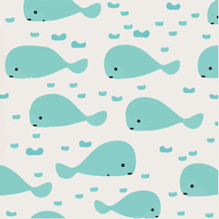 cute simple whale pattern, cartoon, minimal, decorate blankets, carpets, for kids, theme print design
