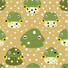 cute simple toad pattern, cartoon, minimal, decorate blankets, carpets, for kids, theme print design

