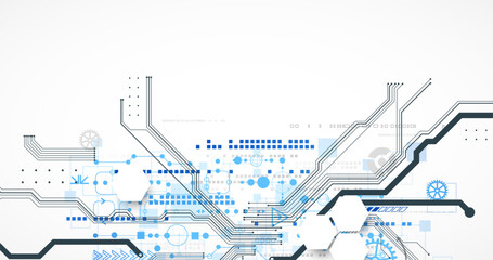 Abstract background on technological and scientific topics. CPU concept.