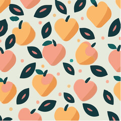 cute simple nectarine pattern, cartoon, minimal, decorate blankets, carpets, for kids, theme print design
