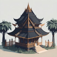 A traditional building in Taiwan