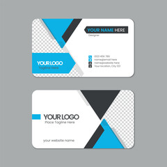 Business card template design with texture and pattern, visiting card, name card, Print ready double sided clean fresh and modern corporate business card layout with mockup
