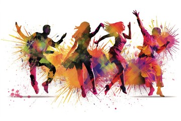 Fototapeta premium dance party isolated on white background. Generated by AI.