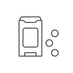 Tablet sweetener line outline icon