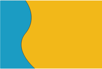 Obraz premium Yellow background with copy space. Abstract yellow and sky blue background