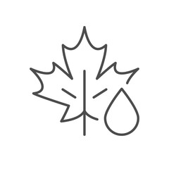 Maple syrup line outline icon