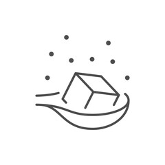 Sugar cube line outline icon