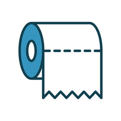 Tissue roll, toilet paper icon vector