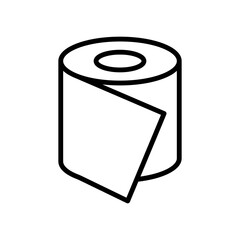 Tissue roll, toilet paper icon vector