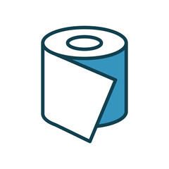 Tissue roll, toilet paper icon vector