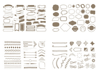 Handwritten Decorative Vintage Shapes