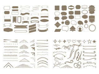 Handwritten Decorative Vintage Shapes