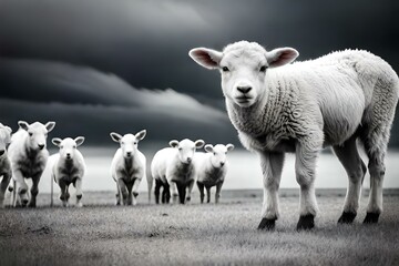 Obraz premium sheep by AI generating