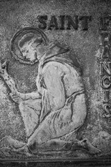 portrait of a person with a cross