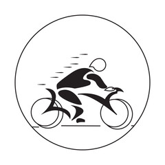Bike racing sport icon