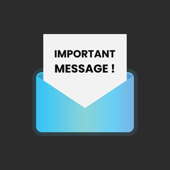 Important message vector illustration 
