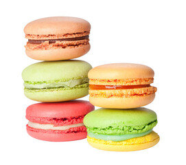 Tasty colorful macaroon isolated 