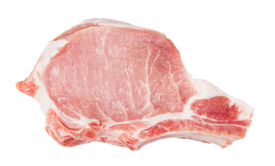 raw pork meat isolated  - 607855901