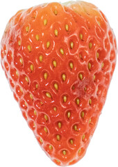 strawberry cut out on transparent background.