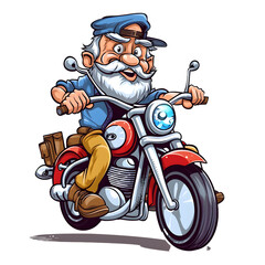 Clipart group of man bike motorcycle