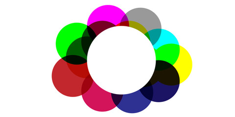 colorful round frame. Vector illustration. Eps 10.