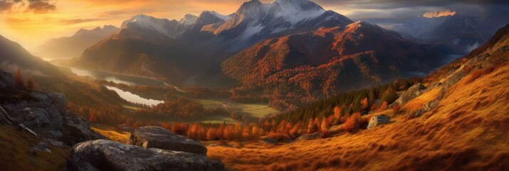 Obraz na płótnie Canvas Mountain landscape. Generative AI