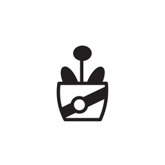 Flower Plant Pot Solid Icon