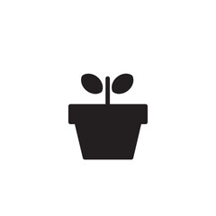 Flower Pot Flowerpot Solid Icon