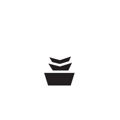 Leaf Plant Pot Solid Icon