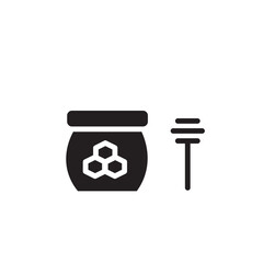 Honey Product Spoon Solid Icon