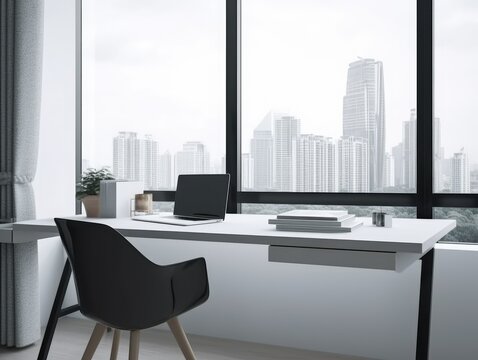 Modern Minimalist Desk Design - AI Generated