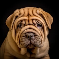 Obraz premium Endearing Shar Pei Sweetness