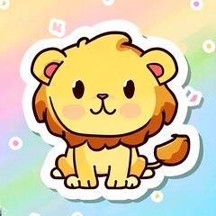 Fototapeta premium cute little lion 