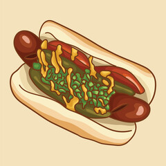 Chicago-Style Hot Dog.