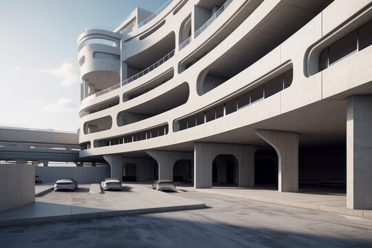 3d render of futuristic architecture, Generative AI