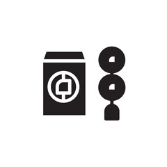 Envelope Chinese Asian Solid Icon